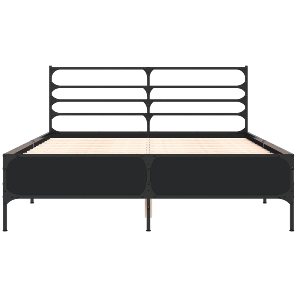 vidaXL Bed Frame without Mattress Black 120x200 cm