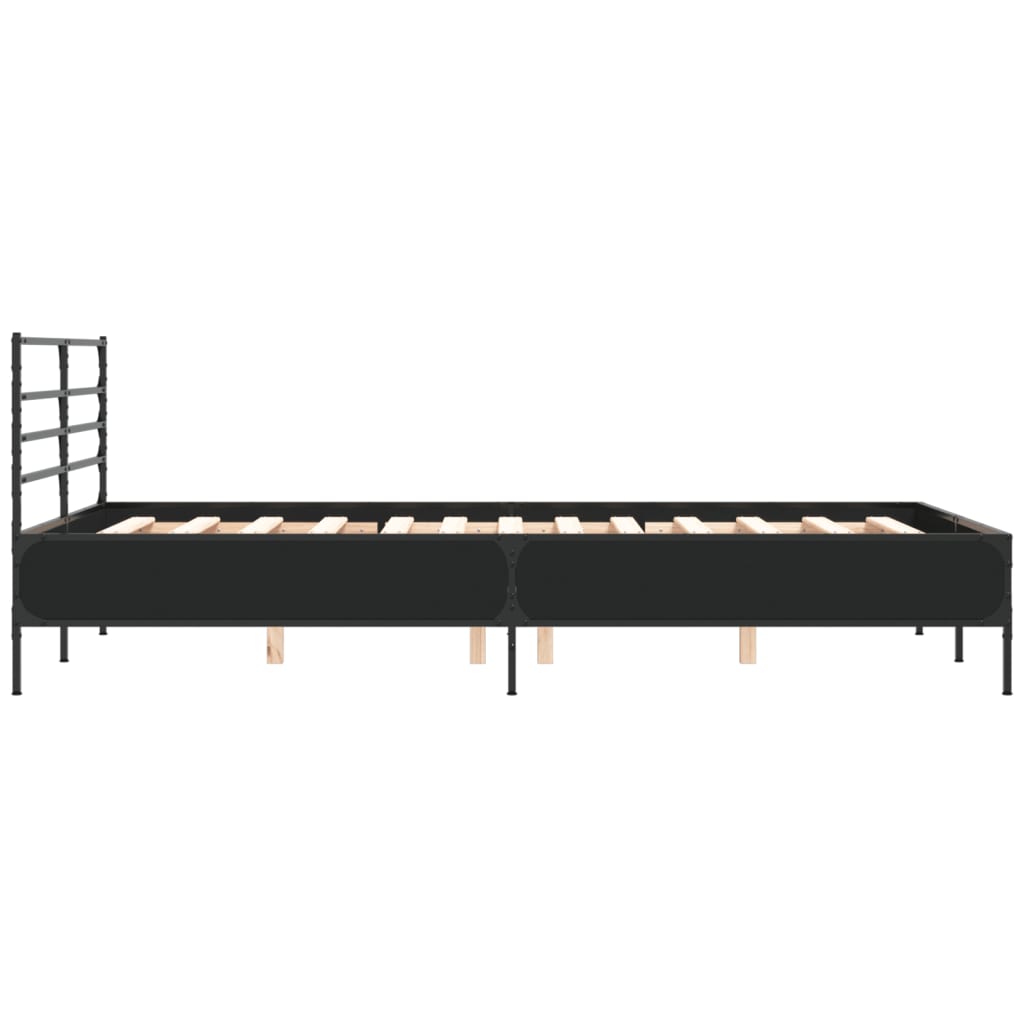 vidaXL Bed Frame without Mattress Black 120x200 cm