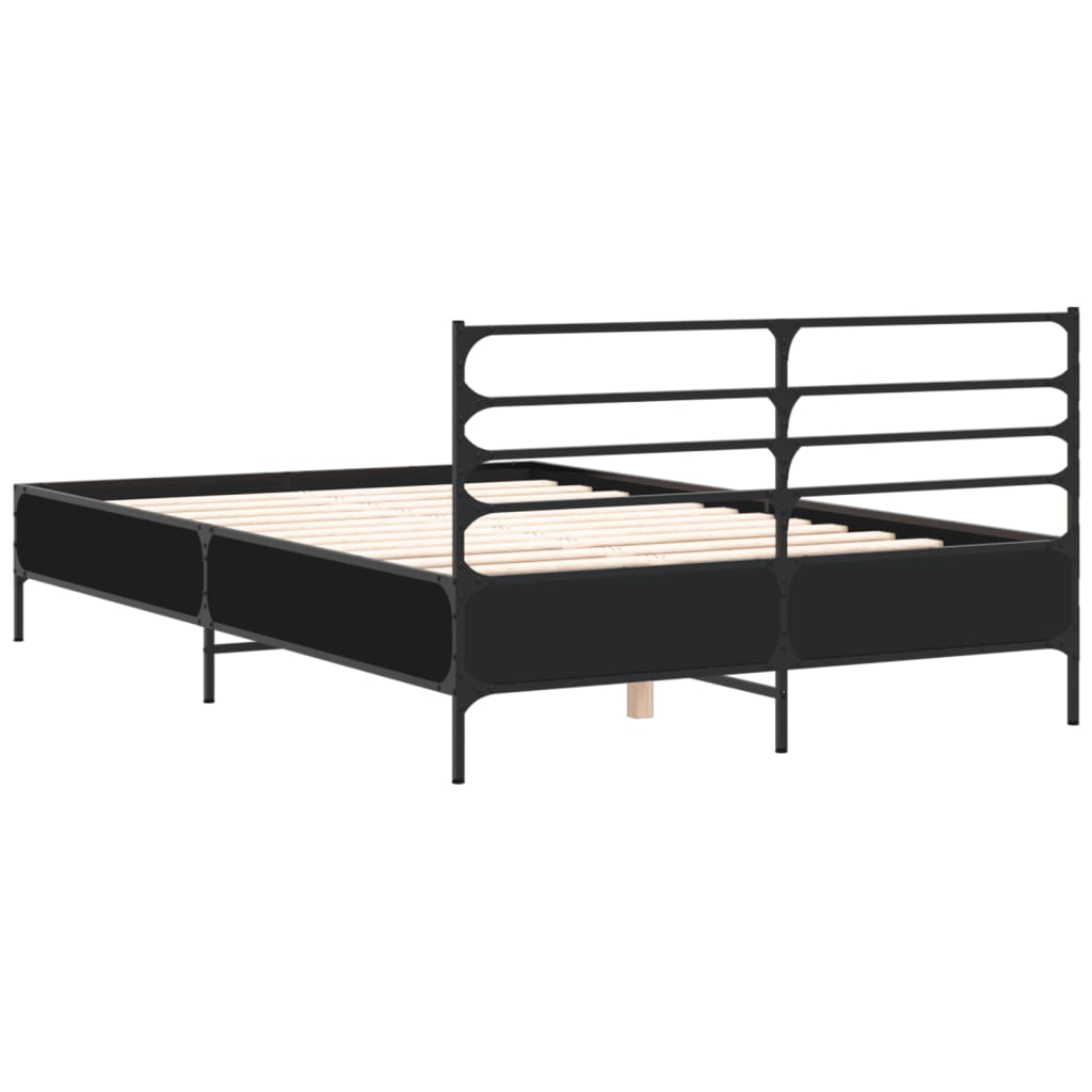 vidaXL Bed Frame without Mattress Black 120x200 cm