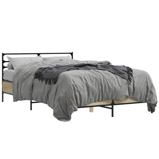 vidaXL Bed Frame without Mattress Sonoma Oak 120x200 cm