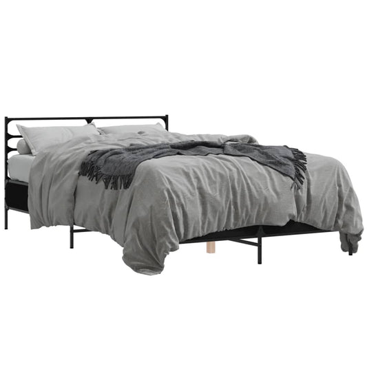 vidaXL Bed Frame without Mattress Black 140x200 cm