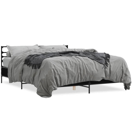 vidaXL Bed Frame without Mattress Black 160x200 cm