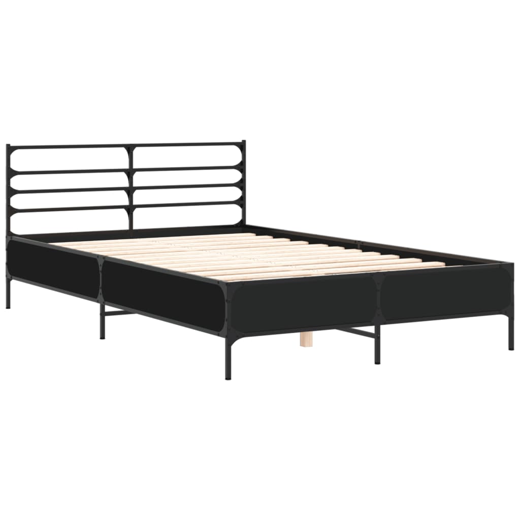 vidaXL Bed Frame without Mattress Black 120x190 cm Small Double