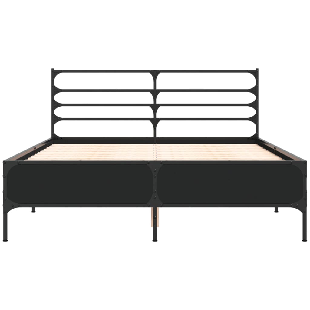 vidaXL Bed Frame without Mattress Black 120x190 cm Small Double