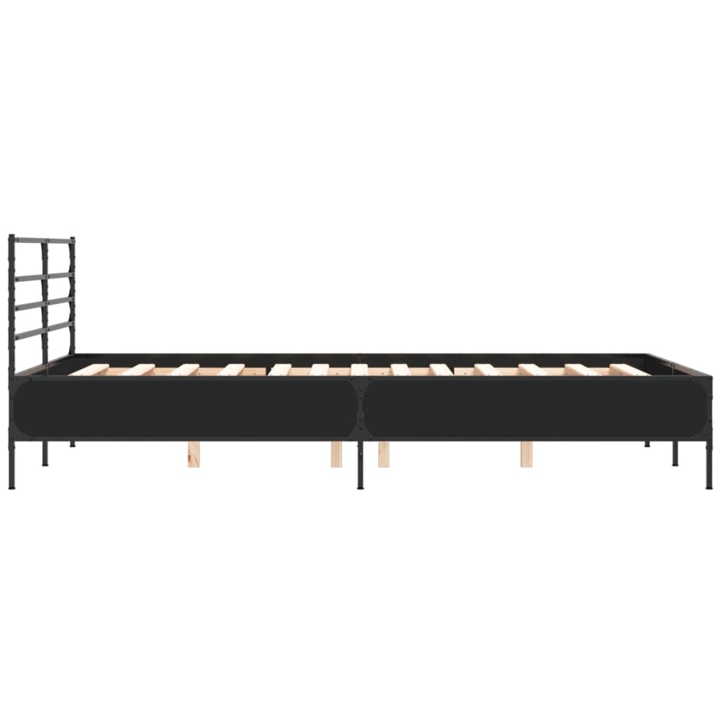 vidaXL Bed Frame without Mattress Black 120x190 cm Small Double