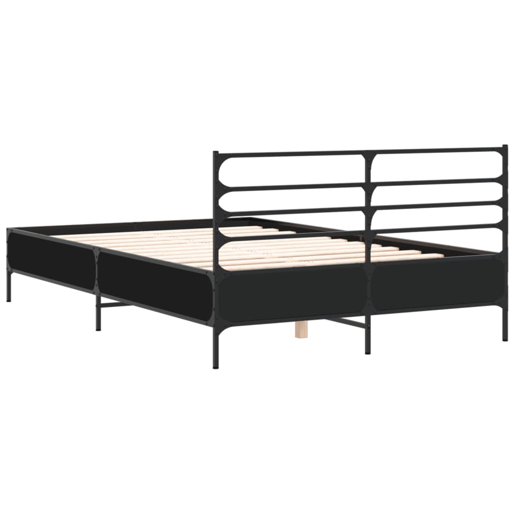 vidaXL Bed Frame without Mattress Black 120x190 cm Small Double