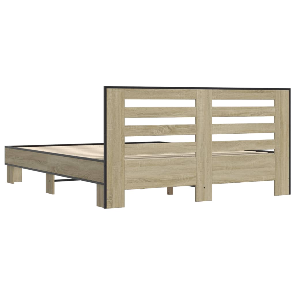 vidaXL Bed Frame without Mattress Sonoma Oak 160x200 cm