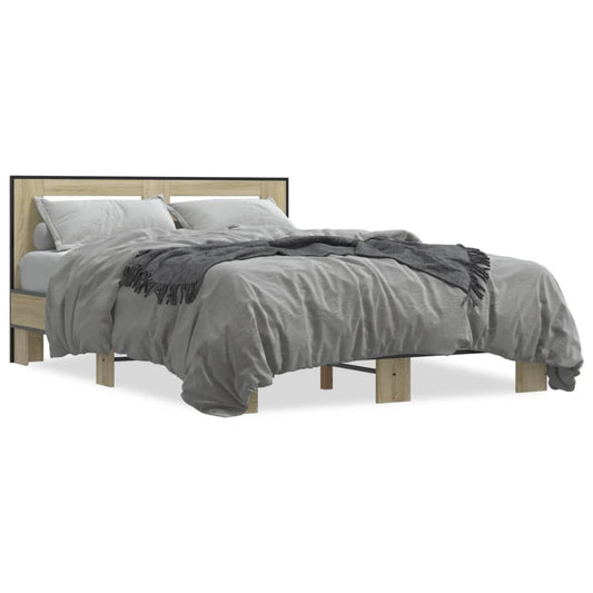 vidaXL Bed Frame without Mattress Sonoma Oak 120x200 cm