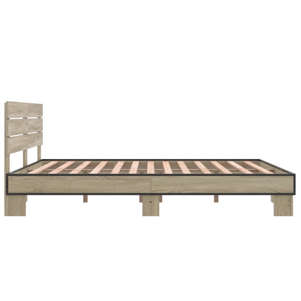 vidaXL Bed Frame without Mattress Sonoma Oak 160x200 cm