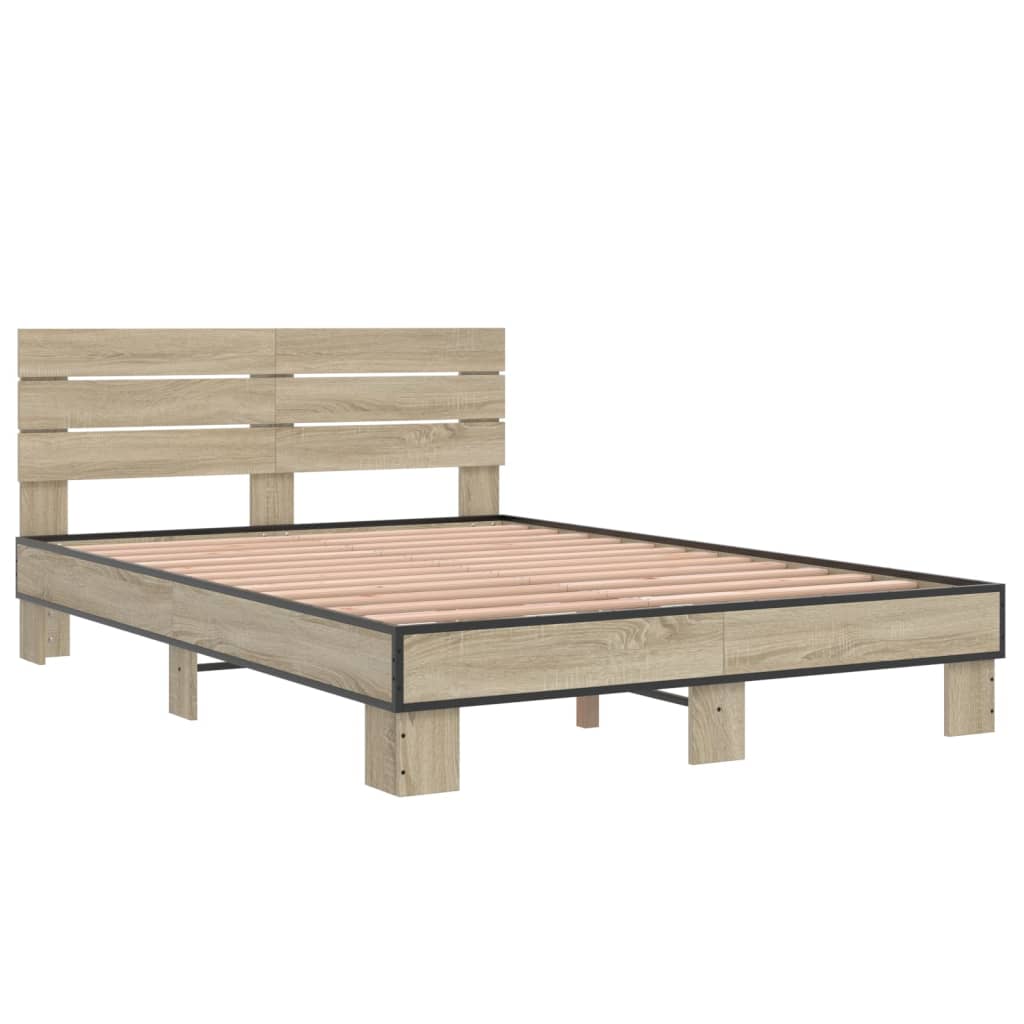 vidaXL Bed Frame without Mattress Sonoma Oak 120x200 cm