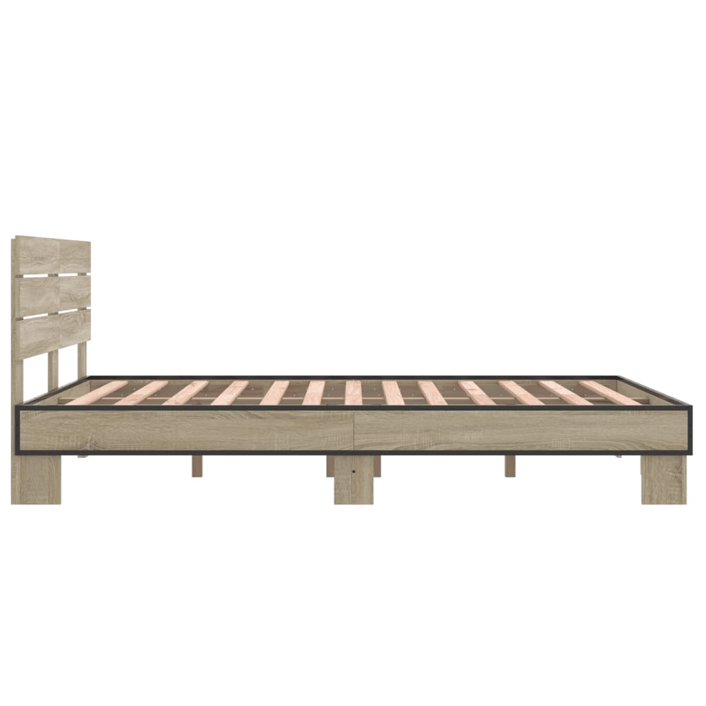 vidaXL Bed Frame without Mattress Sonoma Oak 120x200 cm