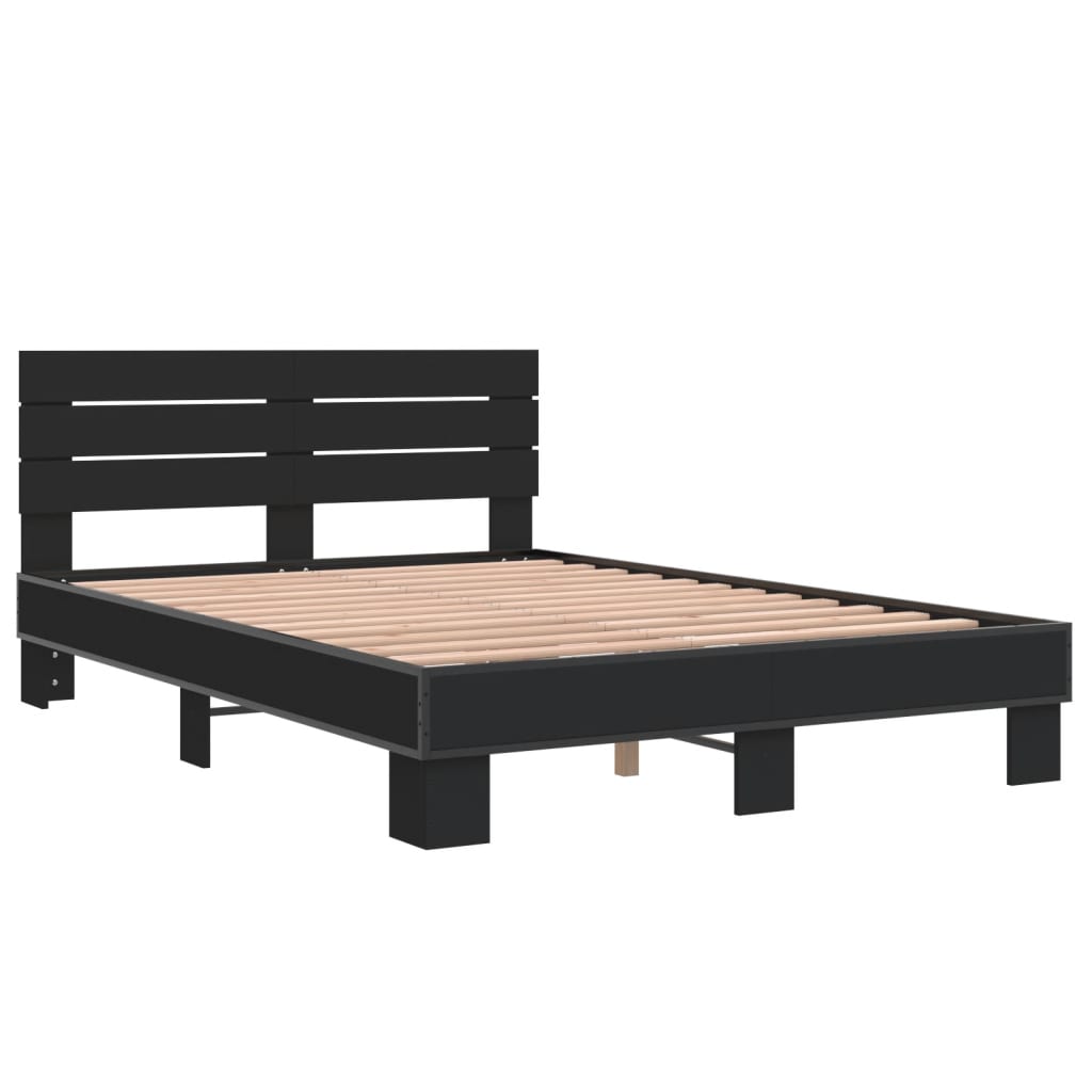 vidaXL Bed Frame without Mattress Black 120x190 cm Small Double