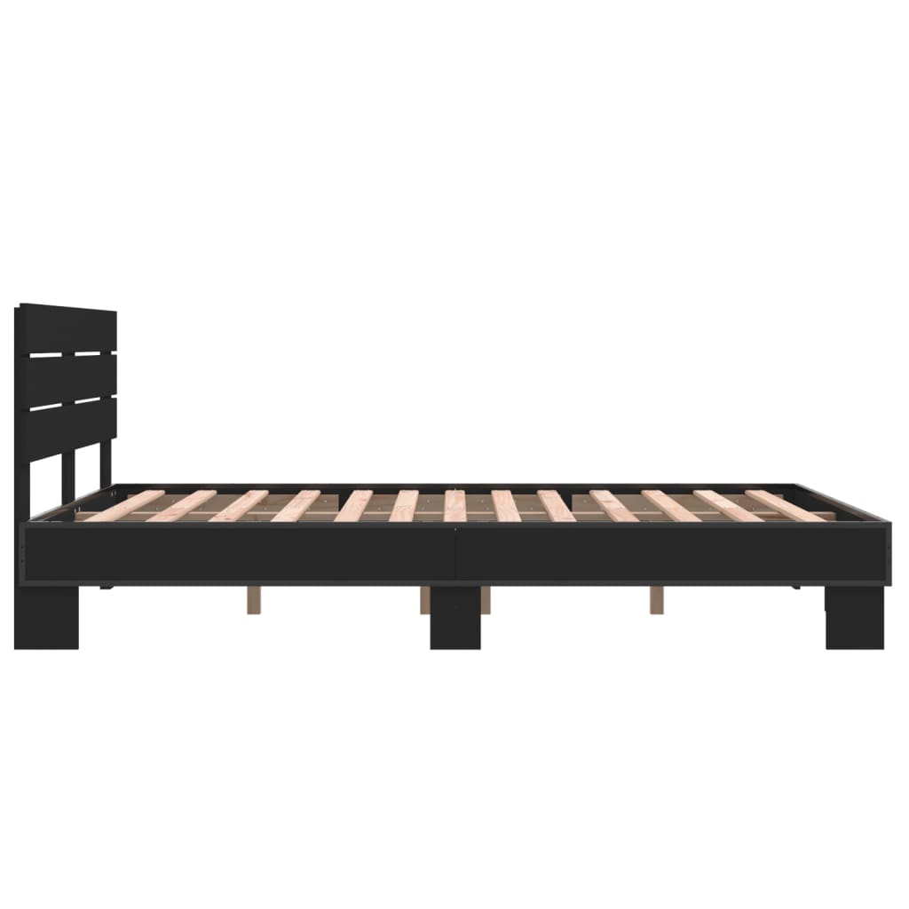 vidaXL Bed Frame without Mattress Black 120x190 cm Small Double