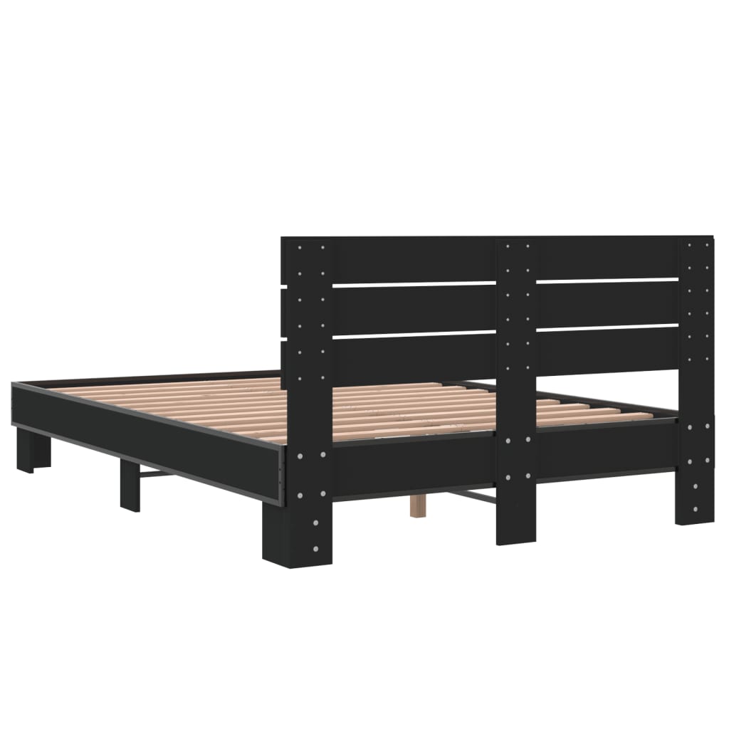 vidaXL Bed Frame without Mattress Black 120x190 cm Small Double