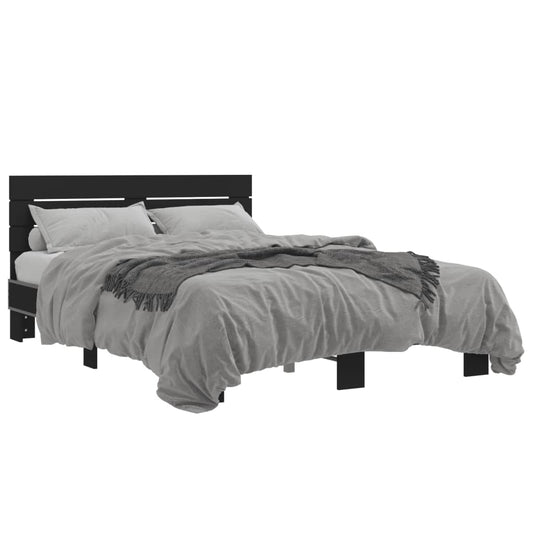 vidaXL Bed Frame without Mattress Black 120x190 cm Small Double