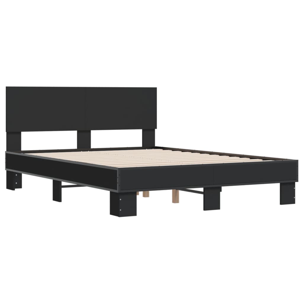 vidaXL Bed Frame without Mattress Black 120x200 cm