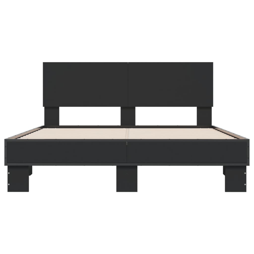 vidaXL Bed Frame without Mattress Black 120x200 cm