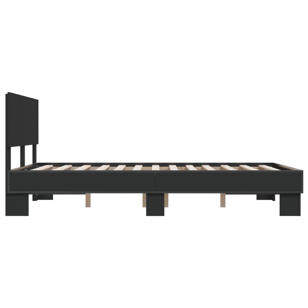 vidaXL Bed Frame without Mattress Black 120x200 cm