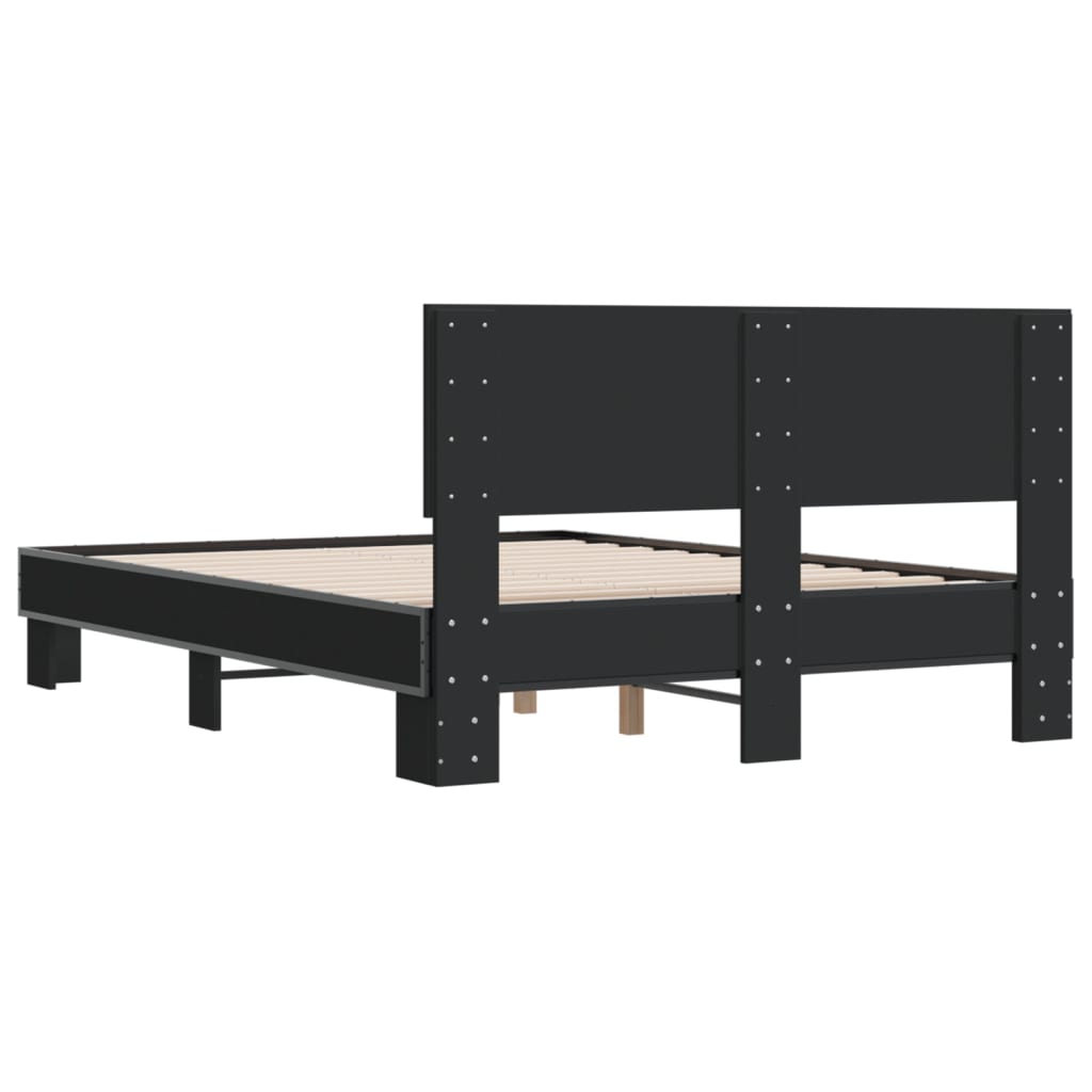 vidaXL Bed Frame without Mattress Black 120x200 cm