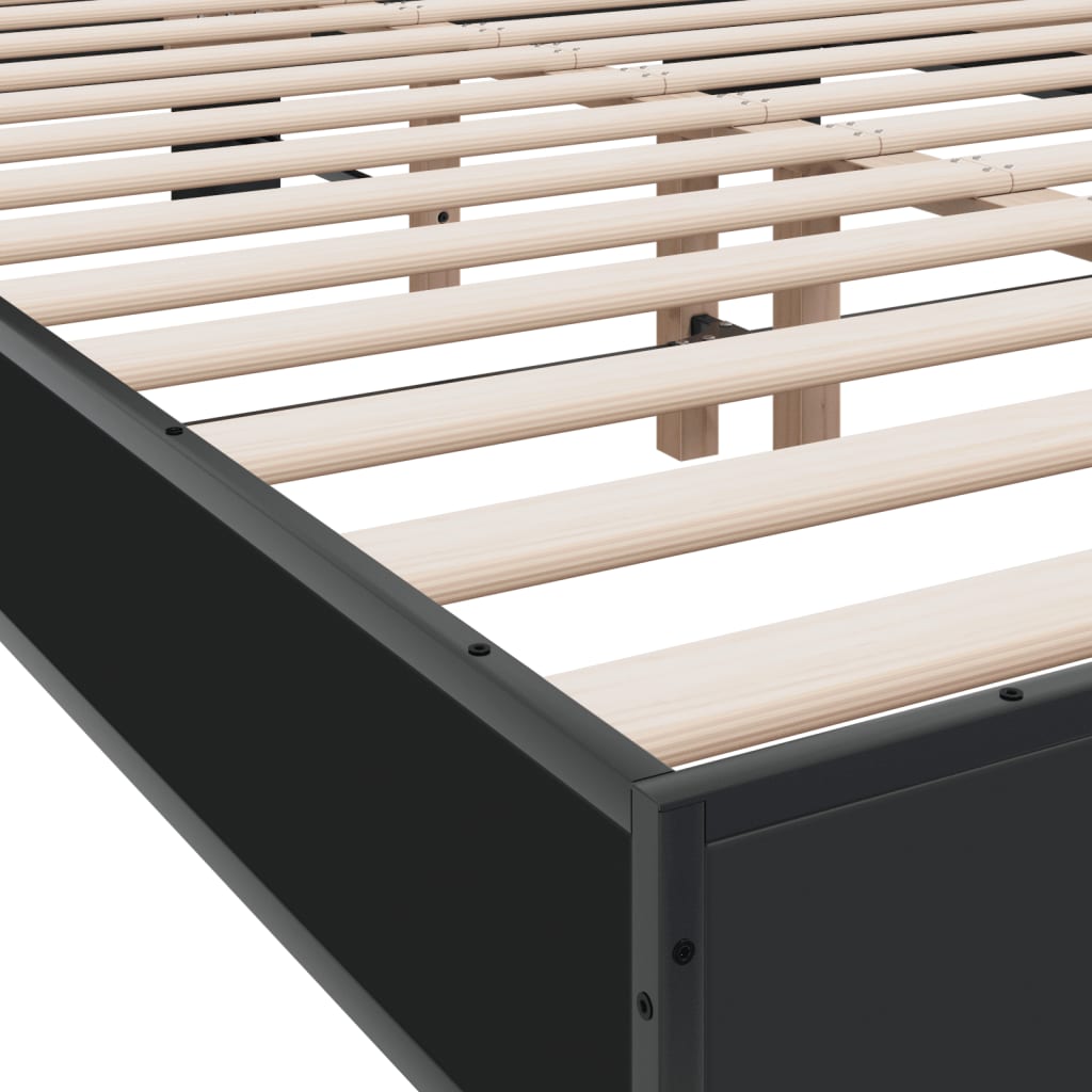 vidaXL Bed Frame without Mattress Black 120x200 cm