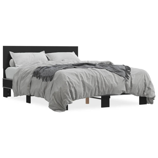 vidaXL Bed Frame without Mattress Black 120x200 cm