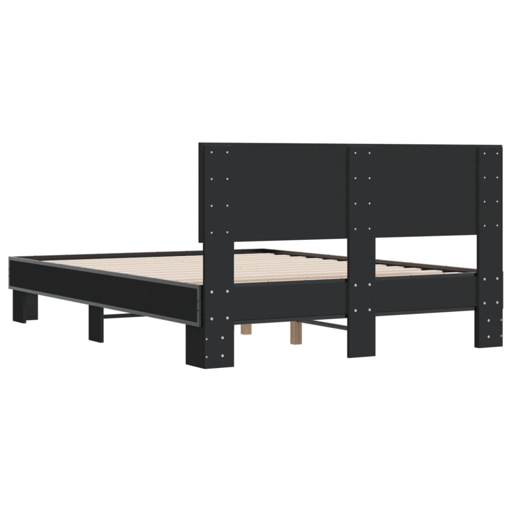 vidaXL Bed Frame without Mattress Black 120x190 cm Small Double