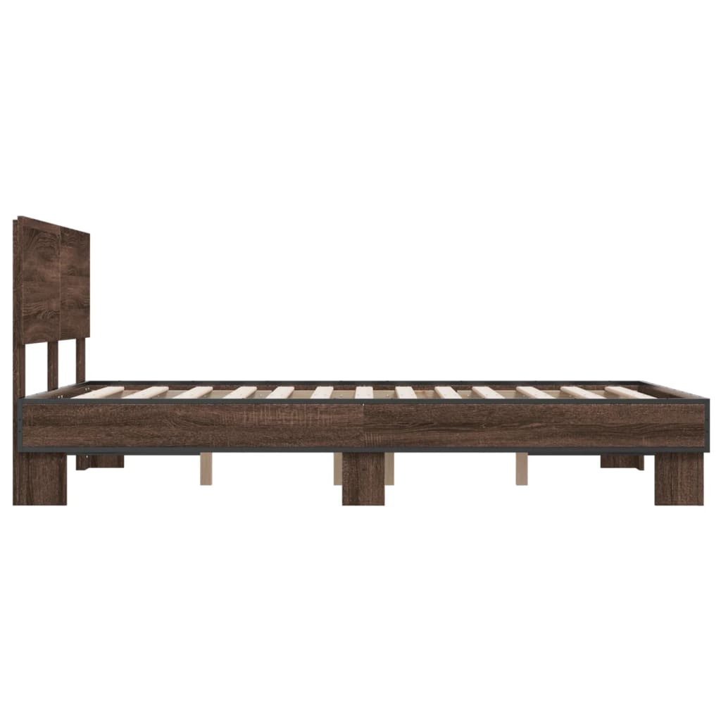 vidaXL Bed Frame without Mattress Brown Oak 120x190 cm Small Double