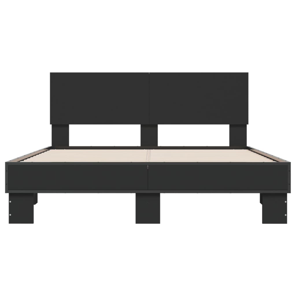 vidaXL Bed Frame without Mattress Black 135x190 cm Double