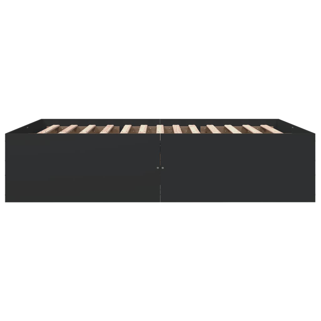 Bed Frame without Mattress Black 160x200 cm