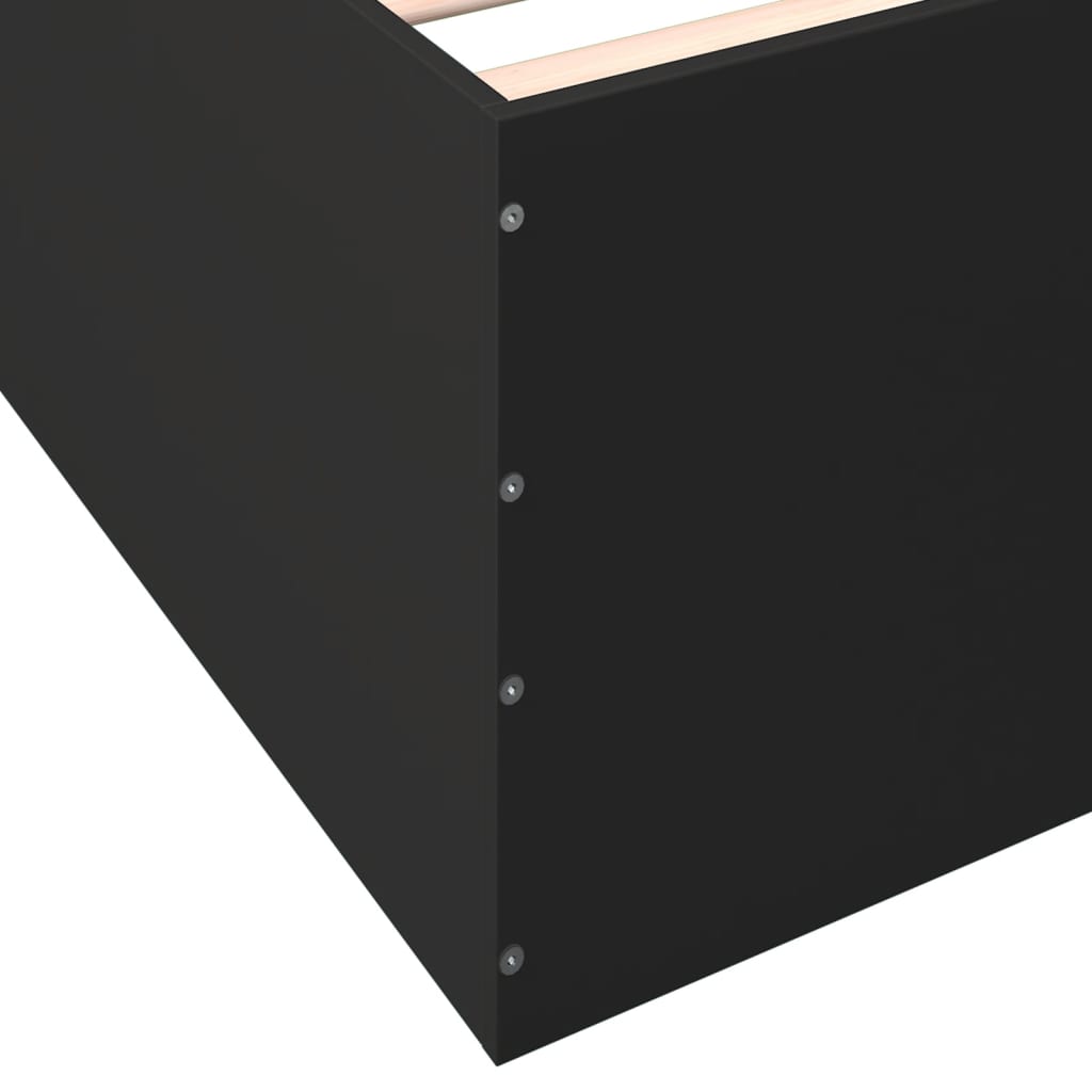 Bed Frame without Mattress Black 160x200 cm