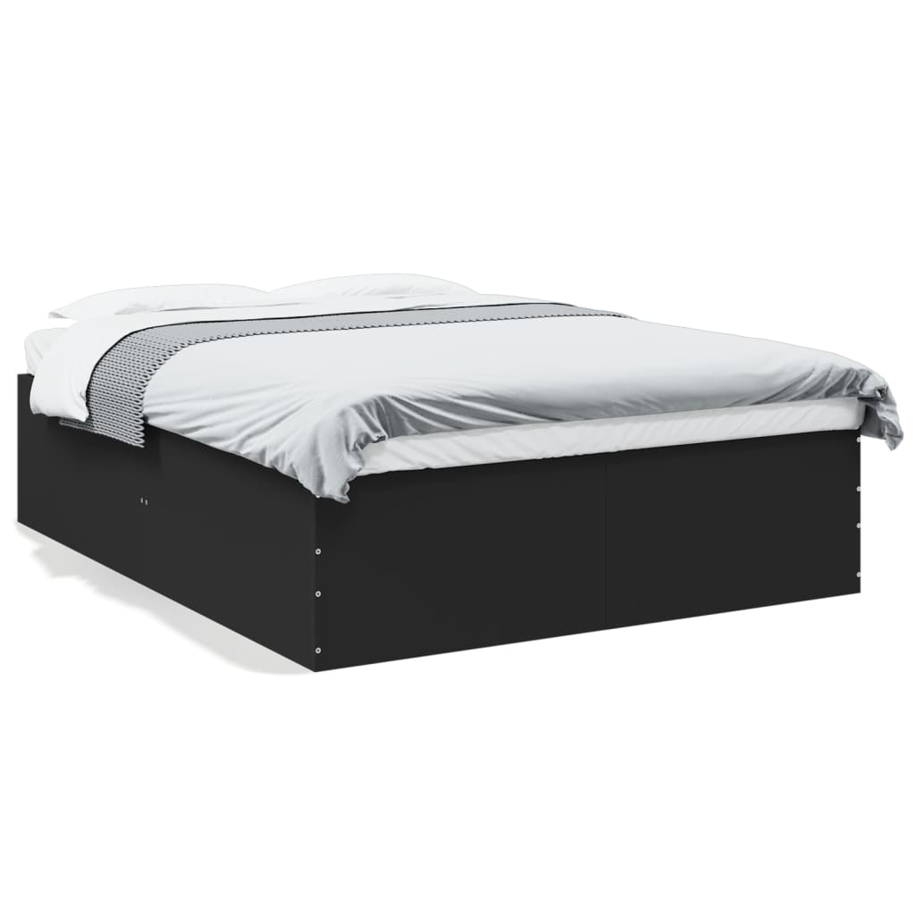 Bed Frame without Mattress Black 150x200 cm