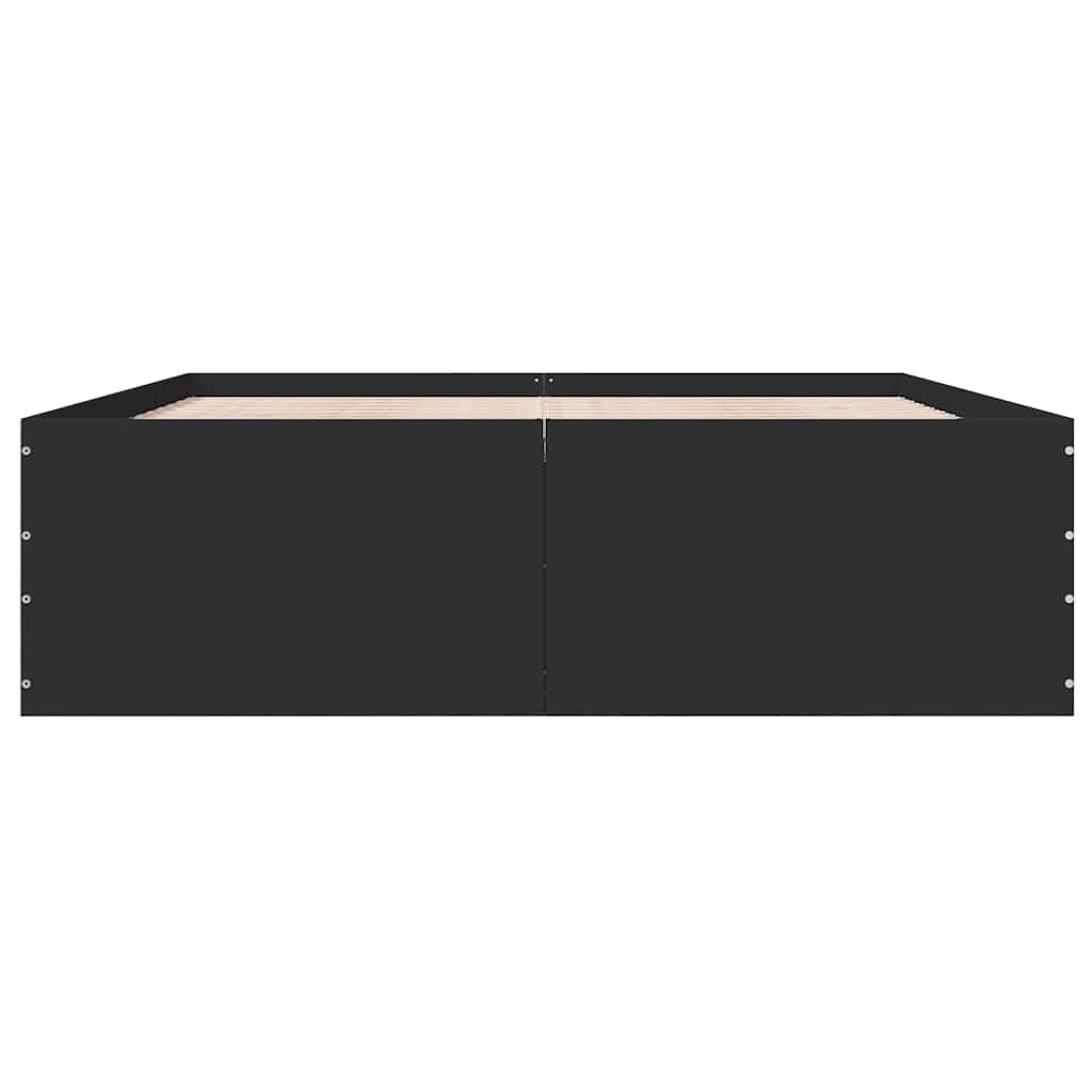 Bed Frame without Mattress Black 150x200 cm