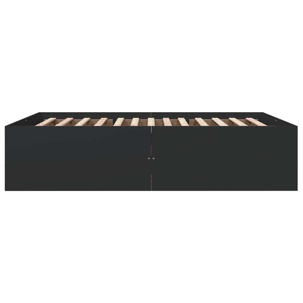 Bed Frame without Mattress Black 150x200 cm