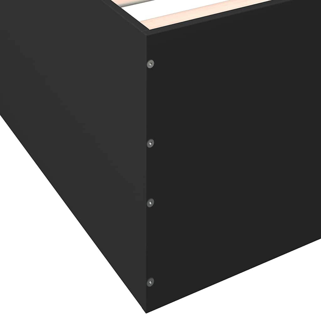 Bed Frame without Mattress Black 150x200 cm