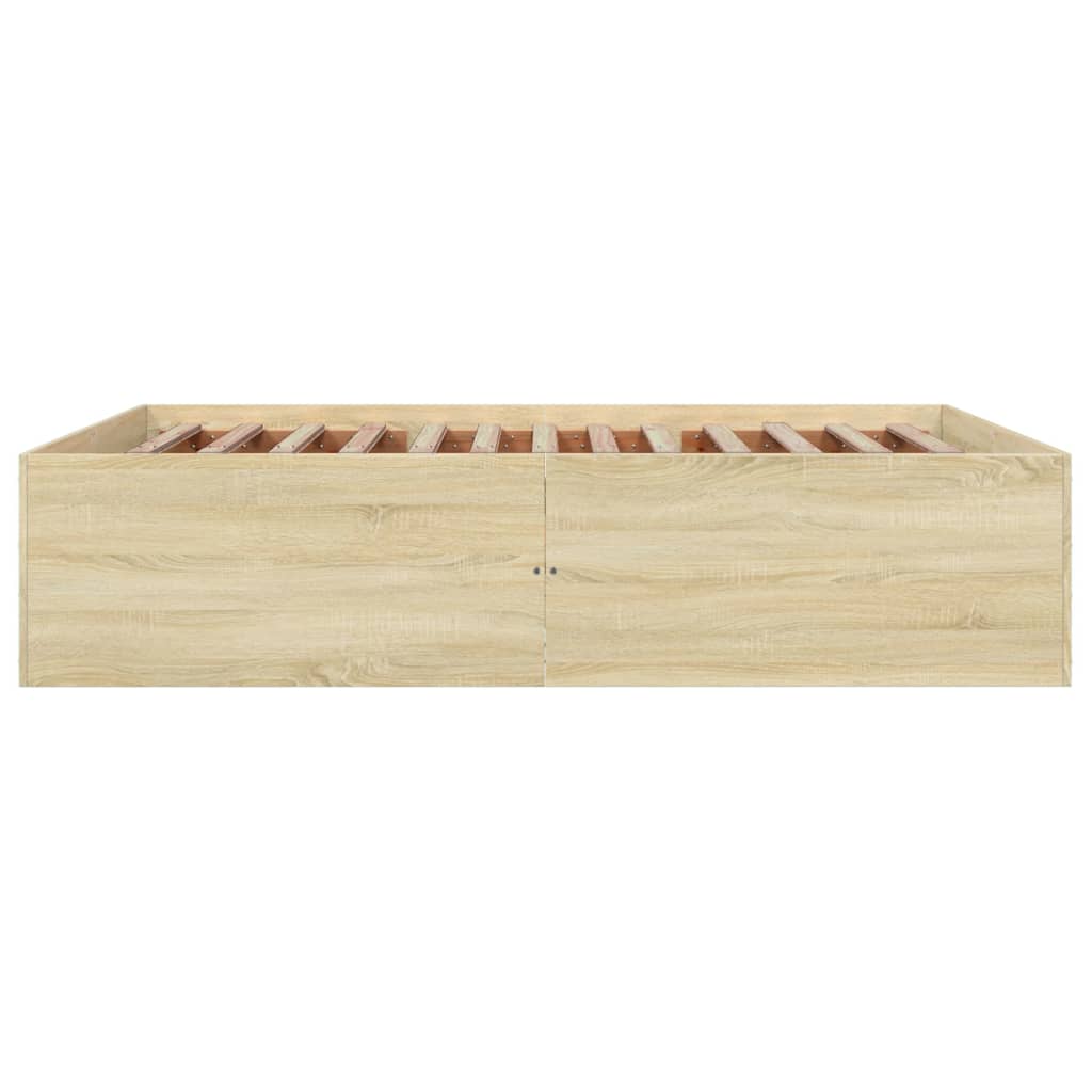 Bed Frame without Mattress Sonoma Oak 150x200 cm