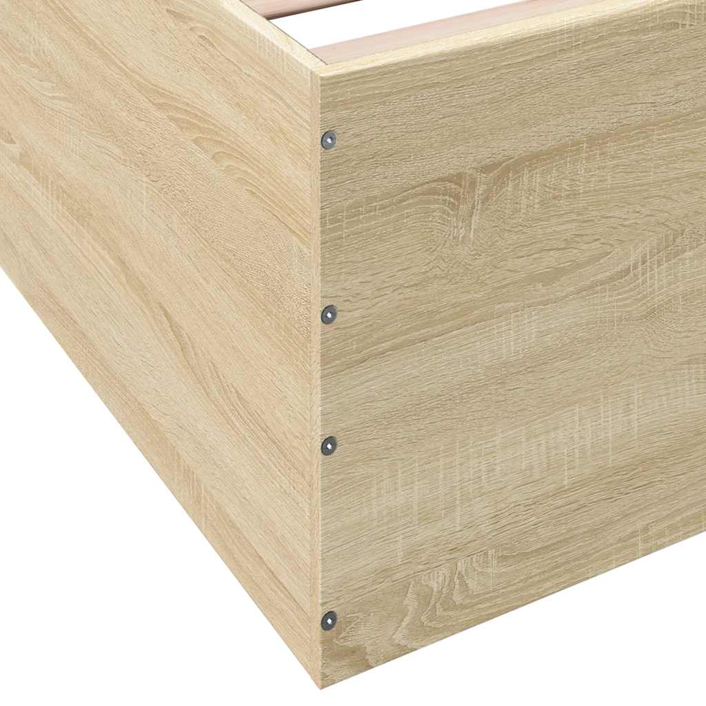 Bed Frame without Mattress Sonoma Oak 150x200 cm