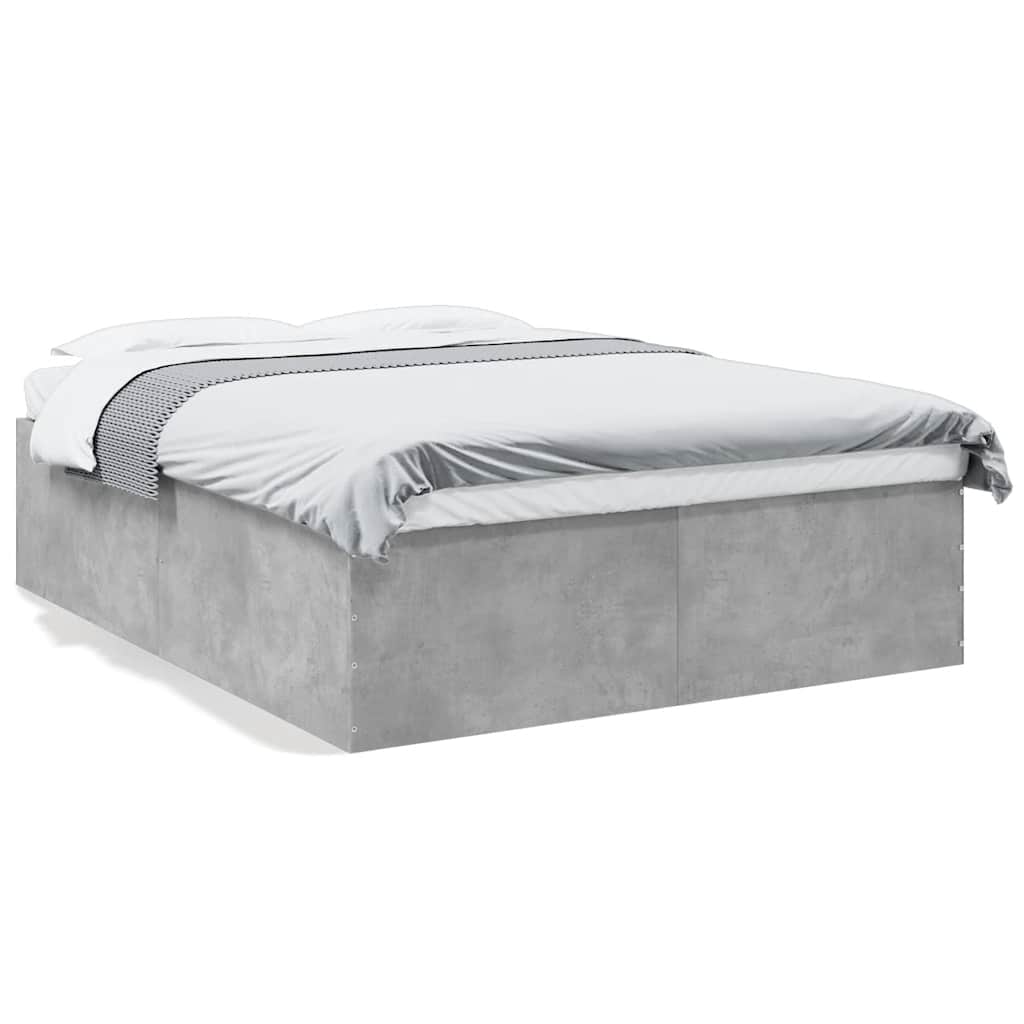 Bed Frame without Mattress Concrete Grey 150x200 cm
