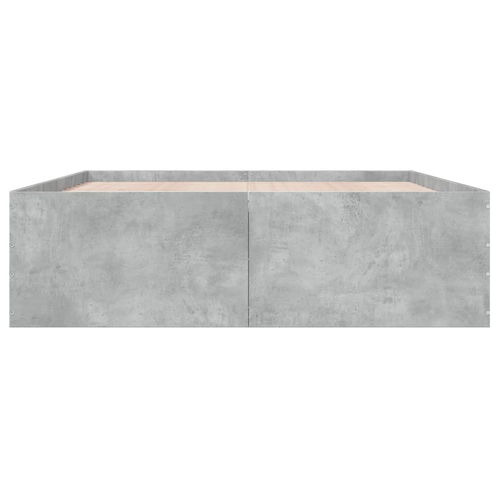 Bed Frame without Mattress Concrete Grey 150x200 cm