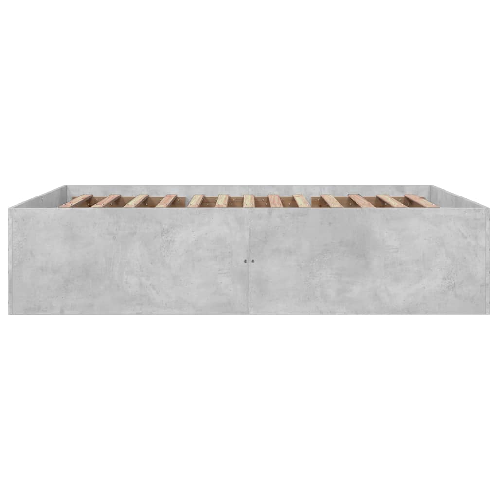 Bed Frame without Mattress Concrete Grey 150x200 cm