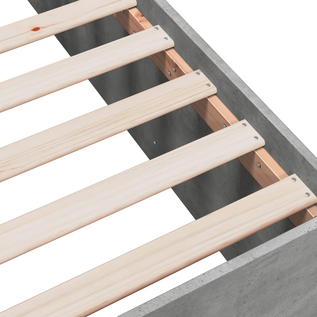 Bed Frame without Mattress Concrete Grey 150x200 cm