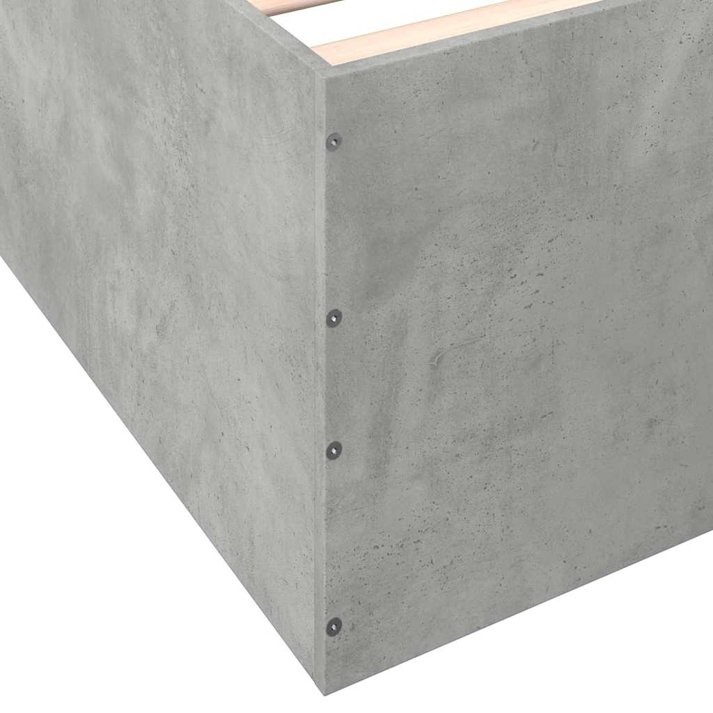 Bed Frame without Mattress Concrete Grey 150x200 cm