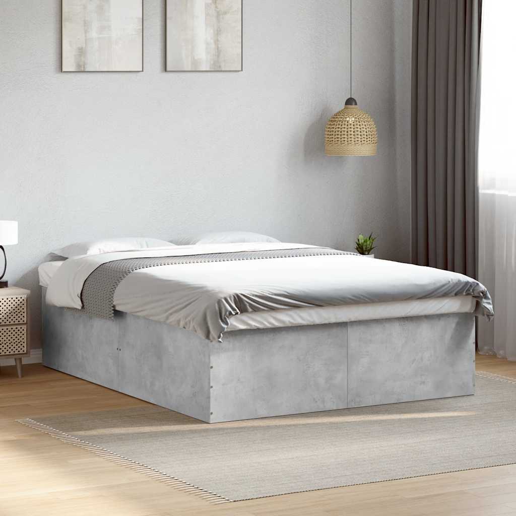Bed Frame without Mattress Concrete Grey 150x200 cm