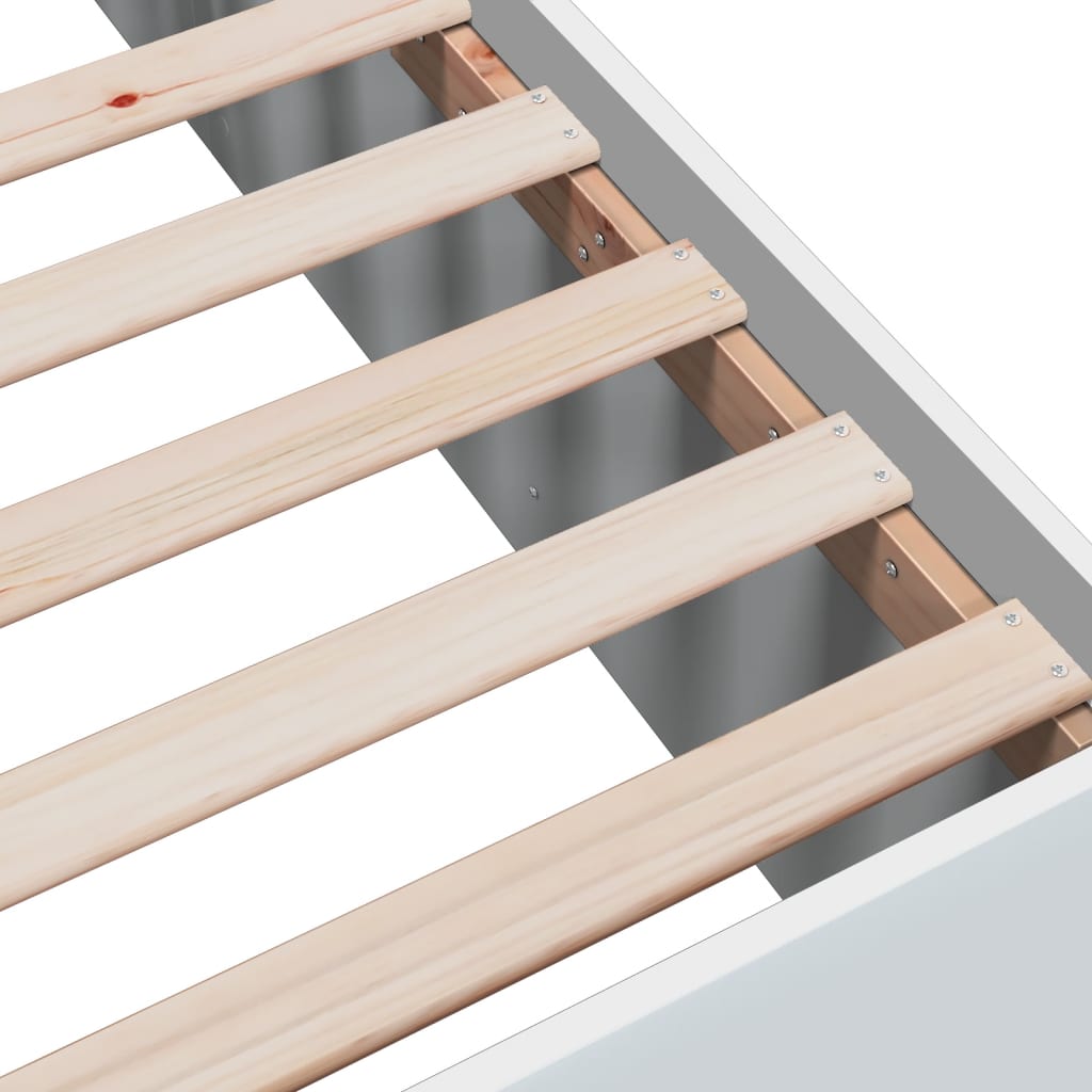Bed Frame without Mattress White 140x200 cm