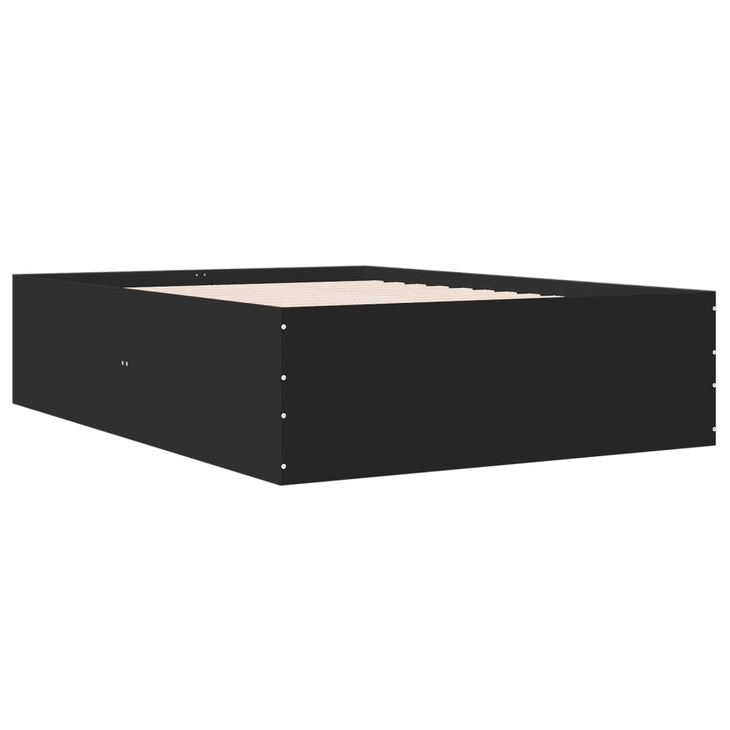 Bed Frame without Mattress Black 120x190 cm Small Double
