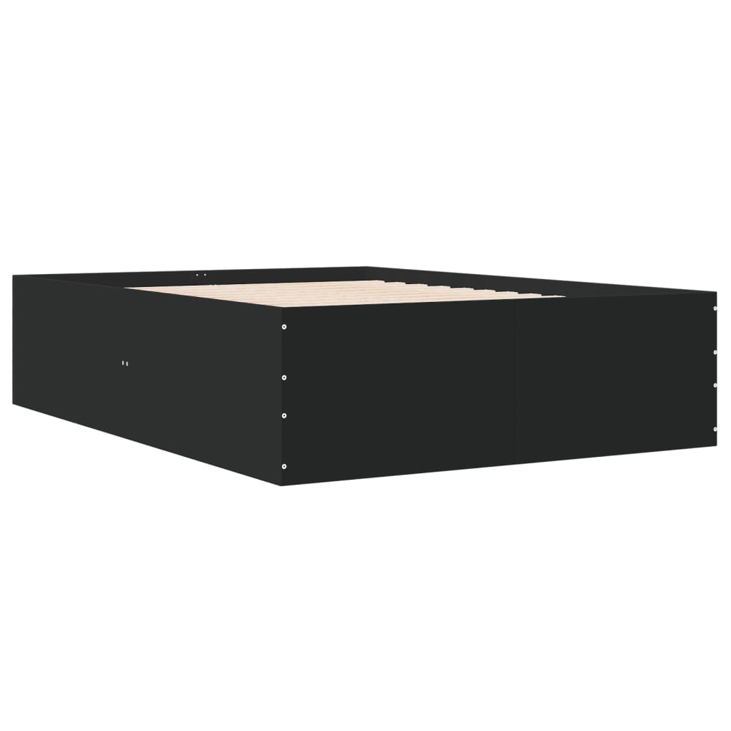 Bed Frame without Mattress Black 120x190 cm Small Double