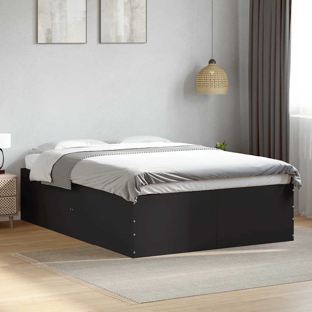 Bed Frame without Mattress Black 120x190 cm Small Double