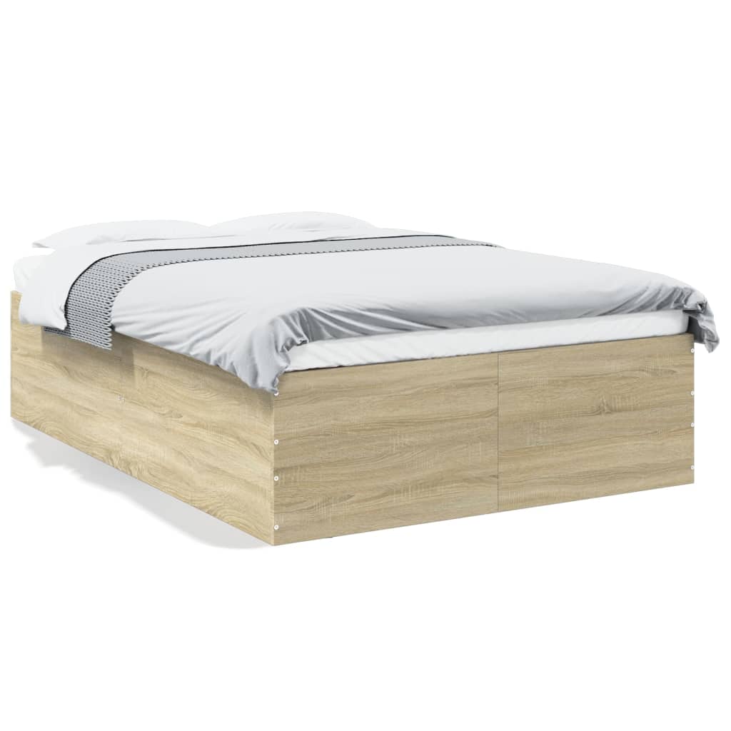 vidaXL Bed Frame without Mattress Sonoma Oak 120x190 cm Small Double