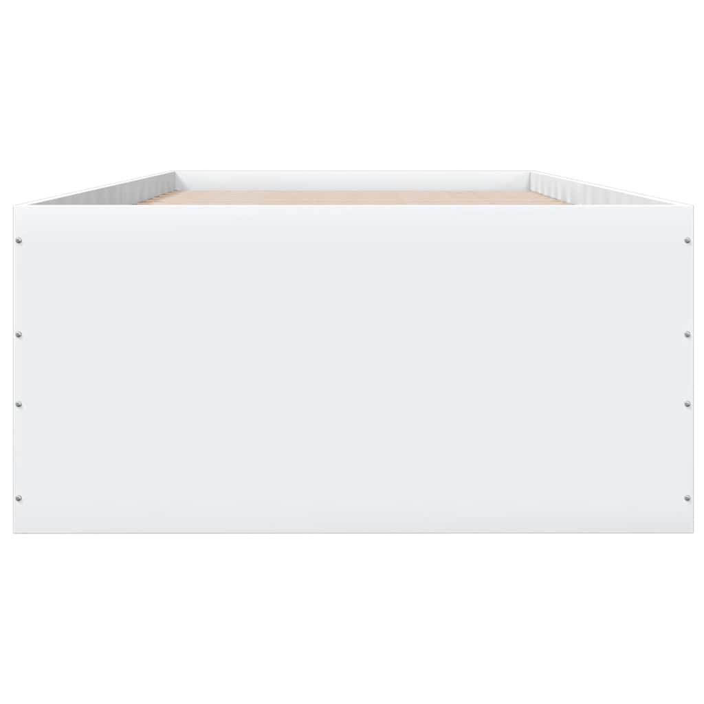 Bed Frame without Mattress White 100x200 cm