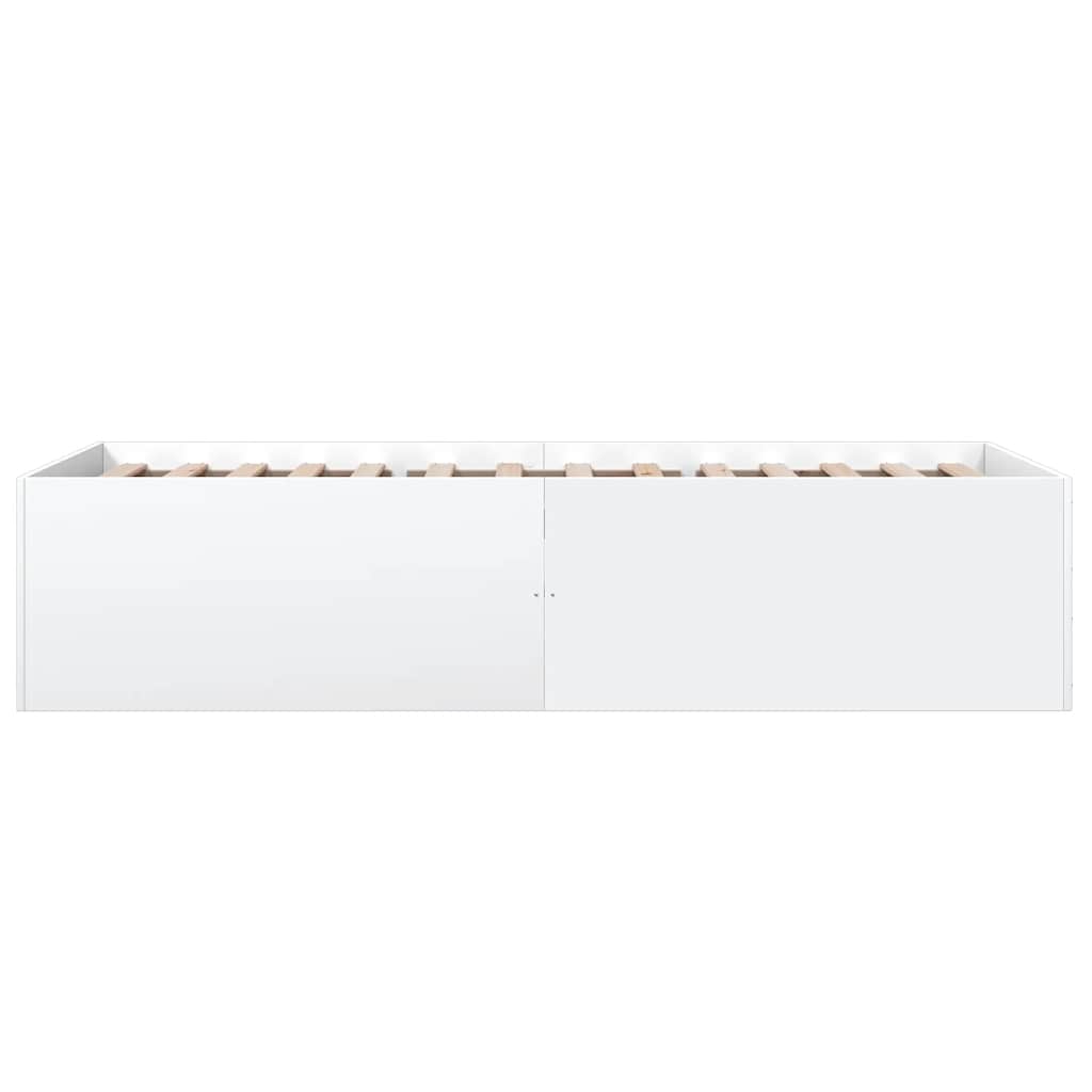 Bed Frame without Mattress White 100x200 cm