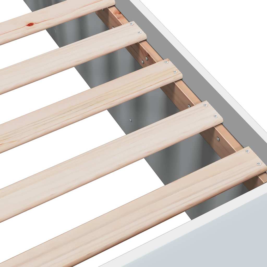 Bed Frame without Mattress White 100x200 cm